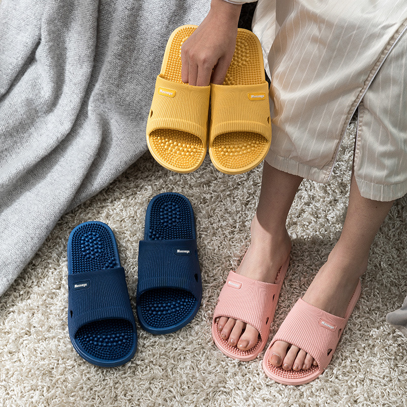 New style slippers women's summer home bathroom bath non-slip soft bottom men's indoor hotel couple massage slippers
