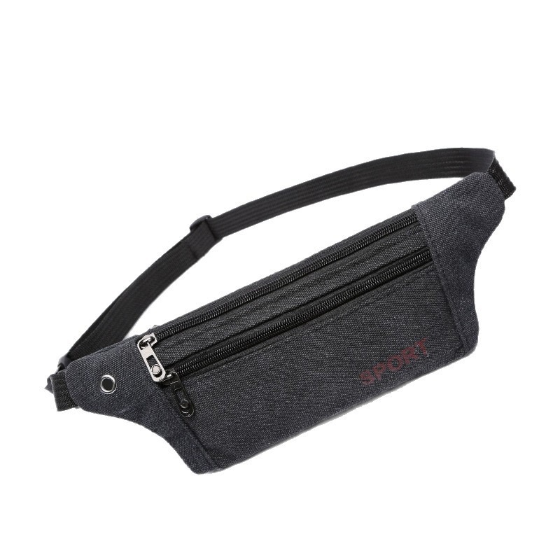 Cross-Border Men's and Women's Waist Bags with Customized Logo, Outdoor Sports Mountaineering Bags, Canvas High-End Fitness Running Bags, Cross-Body Bags