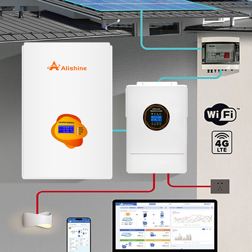 A Full Set of Household Photovoltaic Energy Storage Batteries 20 Degrees Household Backup Energy Storage Power Supply 60Kw Solar Power Supply System