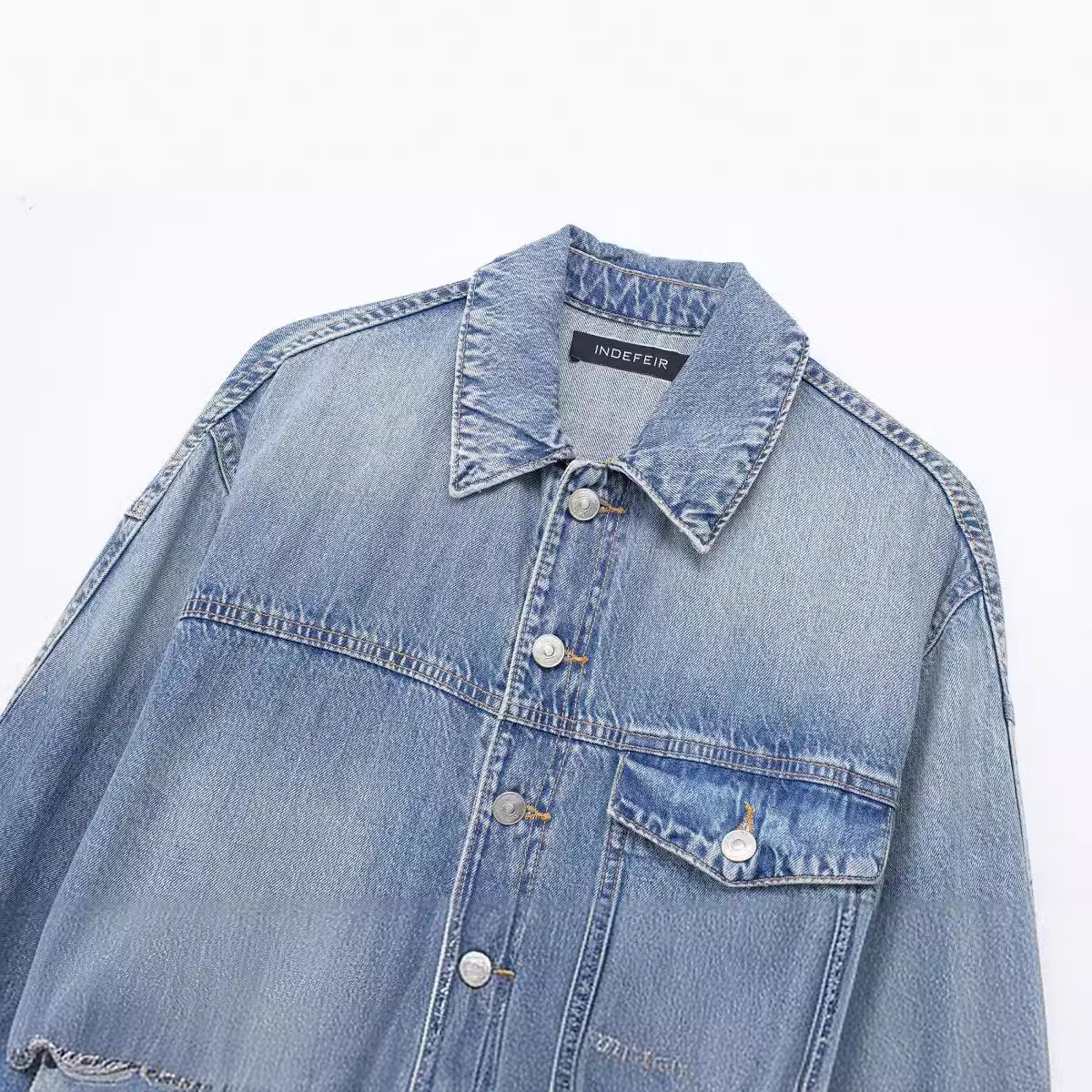 ZR foreign trade wholesale European and American style women's clothing French fashion wide leg long Denim jumpsuit 4365 280 400