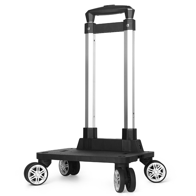 Luggage accessories trolley detachable universal wheel aluminum alloy folding trolley rack luggage backpack schoolbag trolley car