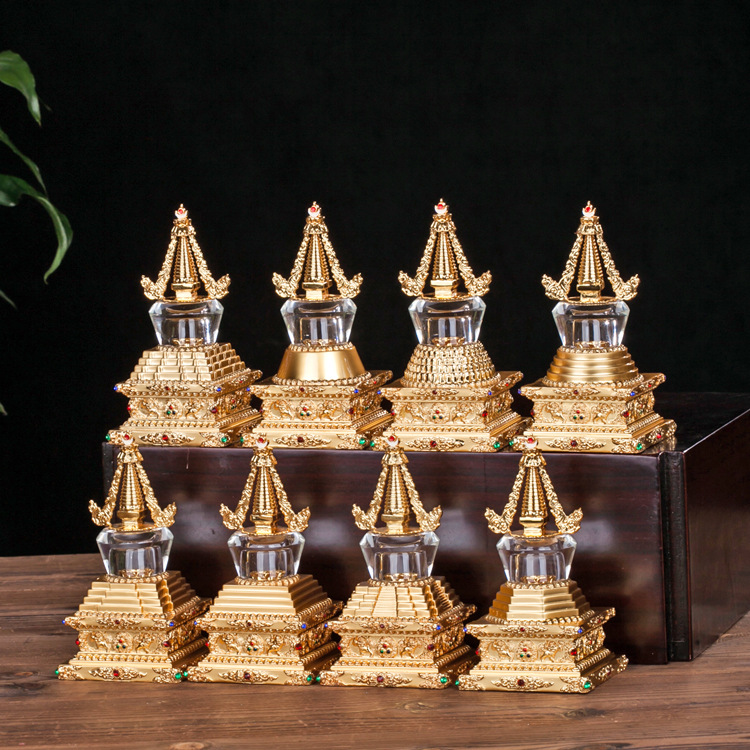 Открытая стальная форма пагоды шери с кристаллической крышкой