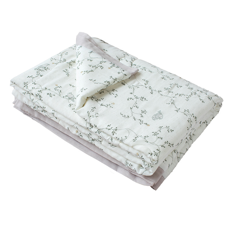 Baby Bamboo Fiber Summer Quilt Blanket Summer Newborn Children Ice Silk Blanket Thin Kindergarten Baby Nap Air Conditioning Blanket