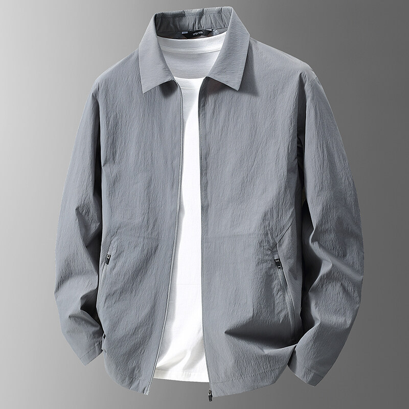 2025 Spring and Summer Traceless Sun Protection Casual Men's Jacket Business Men's Lapel Coat Fashion Outerwear