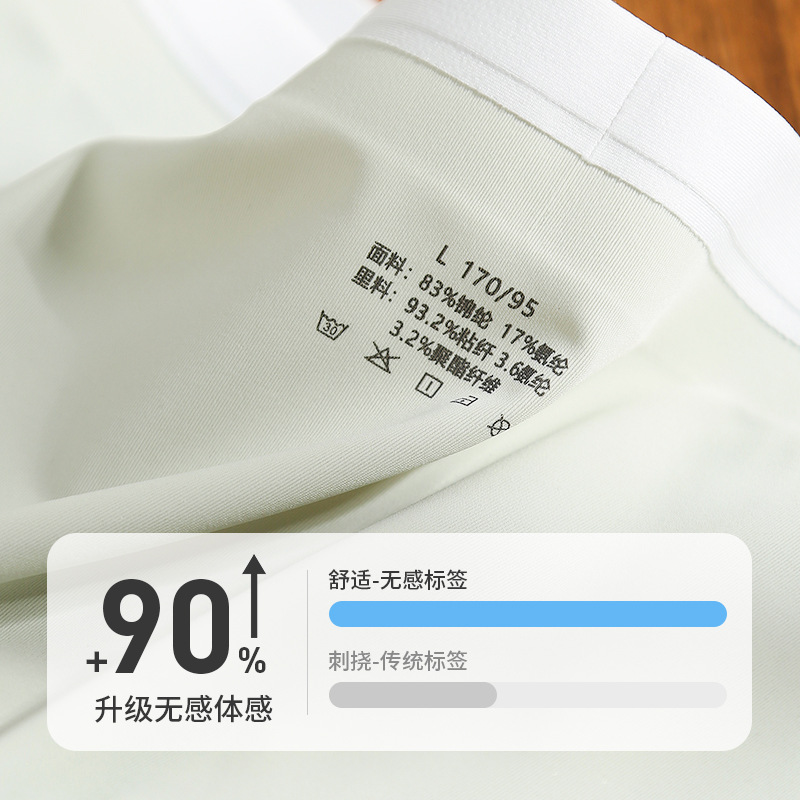 Summer Men's Underwear Boxers Ice Silk Breathable Traceless Cool Sense Antibacterial Sexy Boys Four-Corner Shorts