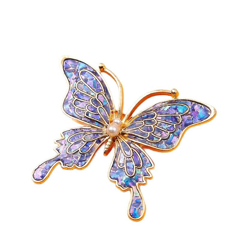 Teacher's Day Handmade Gift Imitation Burnt Blue DIY Hairpin Brooch Hairpin Cloisonne Jewelry Material Package Salon Event