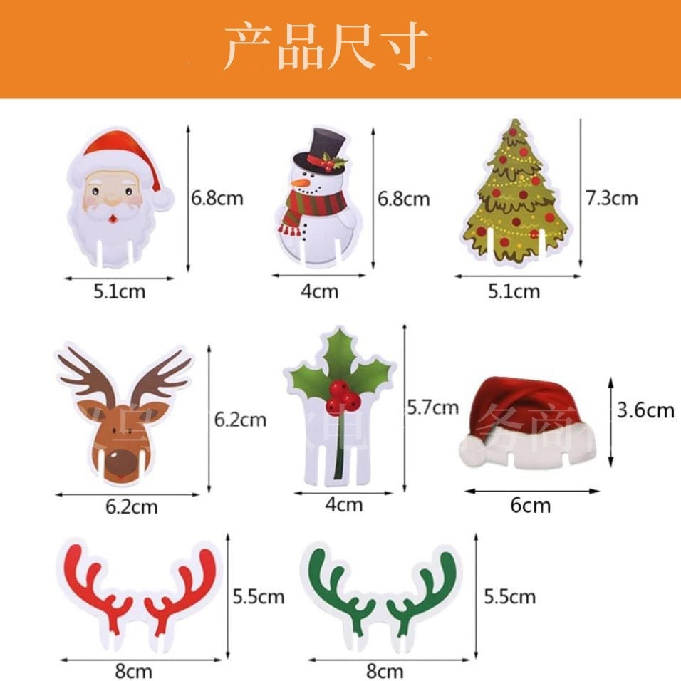 Christmas Hat Wine Glass Card Holiday Decoration Christmas Wine Glass Marker Cup Card Decoration Red Wine Glass Label Decoration Cup Card