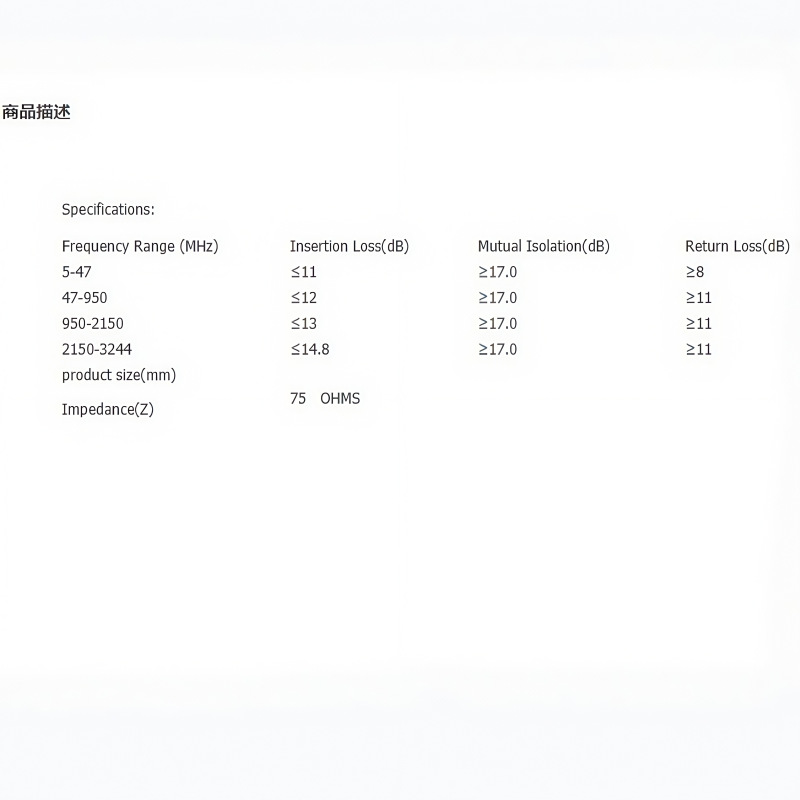 Direct Selling British Satellie Splitte 4K8K 4 Division 4-Way Splitter 4 Power Splitter