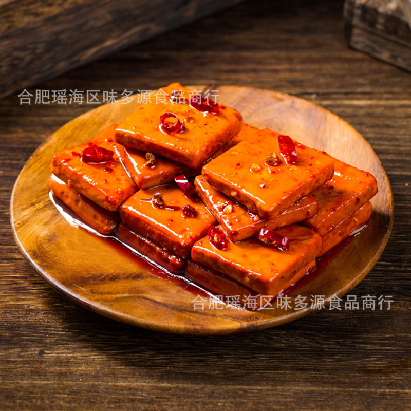 Haoba food spicy dried tofu wholesale Sichuan Nanxi dried tofu 80g snack snack leisure food office spicy flavor