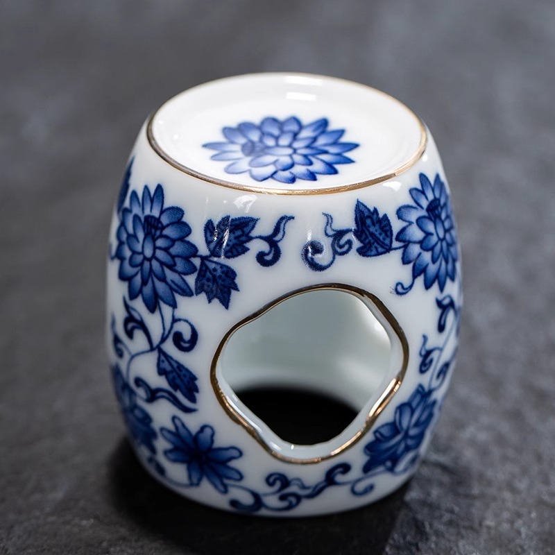 Tea Set Lid Set Playing Pot Bearing Antique Vintage Ornaments Tea Ware Blue and White Porcelain White Porcelain Ceramic Tea Ceremony Accessories Tea Cover Bracket