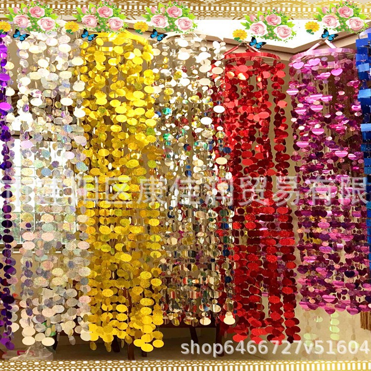 Sequin String Sequin Curtain Gold and Silver Sequin String 3+5cm Decorative Wedding Sequin Curtain