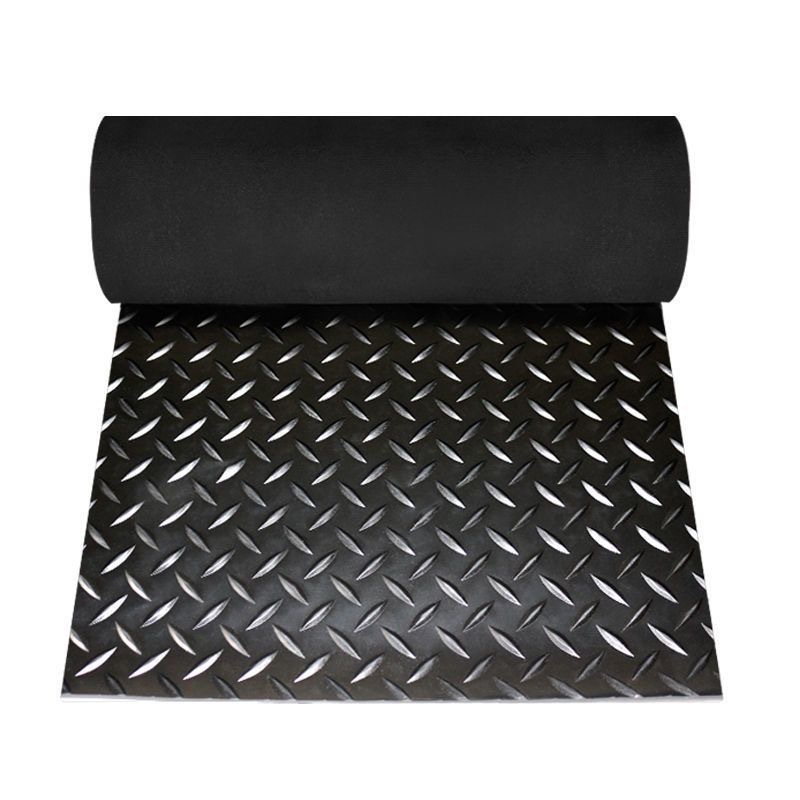Black willow leaf non-slip rubber pad overpass floor rubber pad soft high elastic willow leaf pattern rubber plate