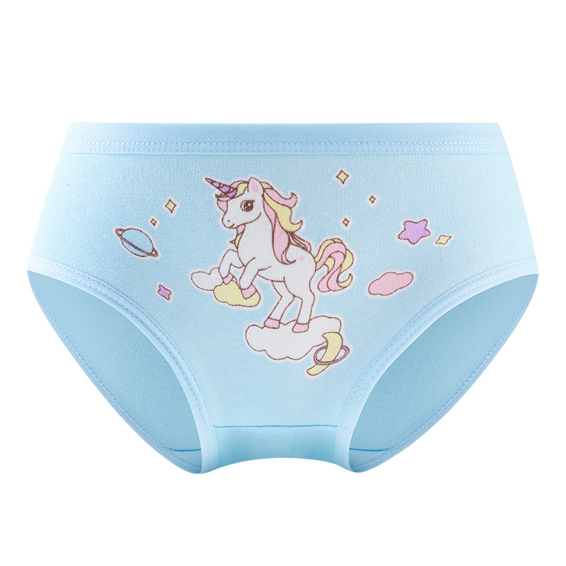 Exclusive Girls' Underwear Four-Corner Cotton Cartoon Printed Boxer Briefs for Girls and Middle-Aged Children's Underwear for Girls Wholesale