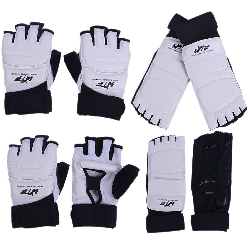 Taekwondo Gloves, Half-Finger Gloves, Adult and Children's Sanda Gloves, Men's and Women's Sandbag Training, Fighting Hand and Foot Shock Protection