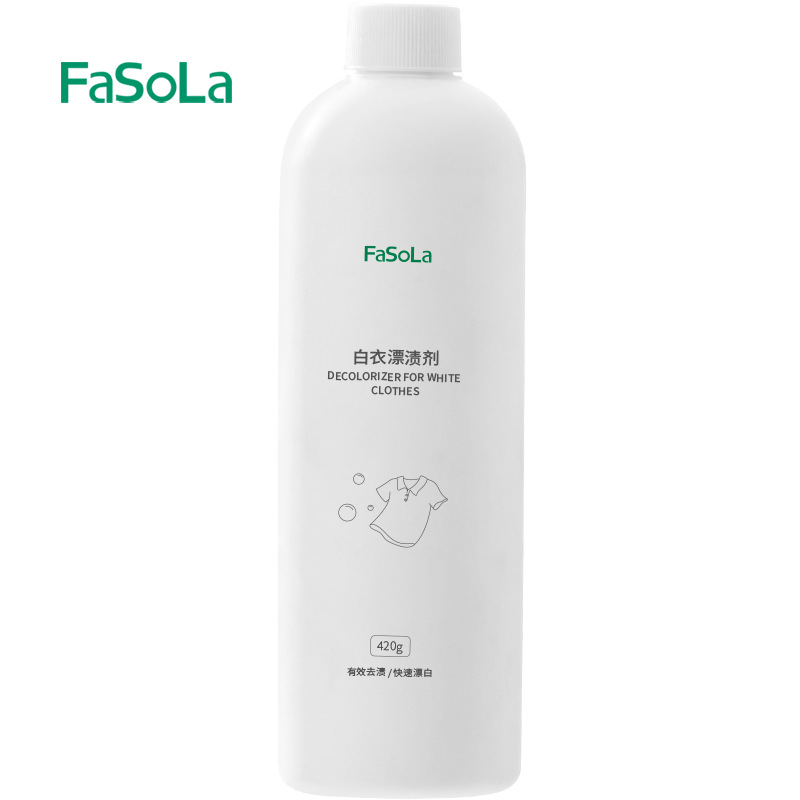 FaSoLa White Clothes Bleach to Stain and Whiten to Yellowing Universal Reduction Color Clothes Cleaning Care Bleach