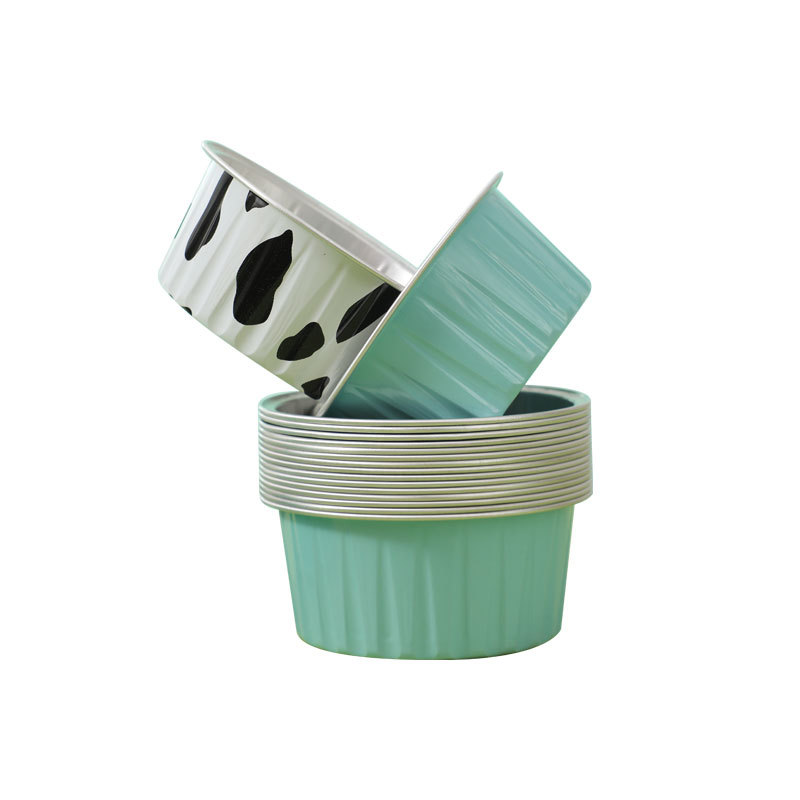 Food Grade Thickened Tin Paper Box Pudding Cup Disposable Commercial High Temperature Resistant Air Fryer Special Aluminum Foil Cup Wholesale