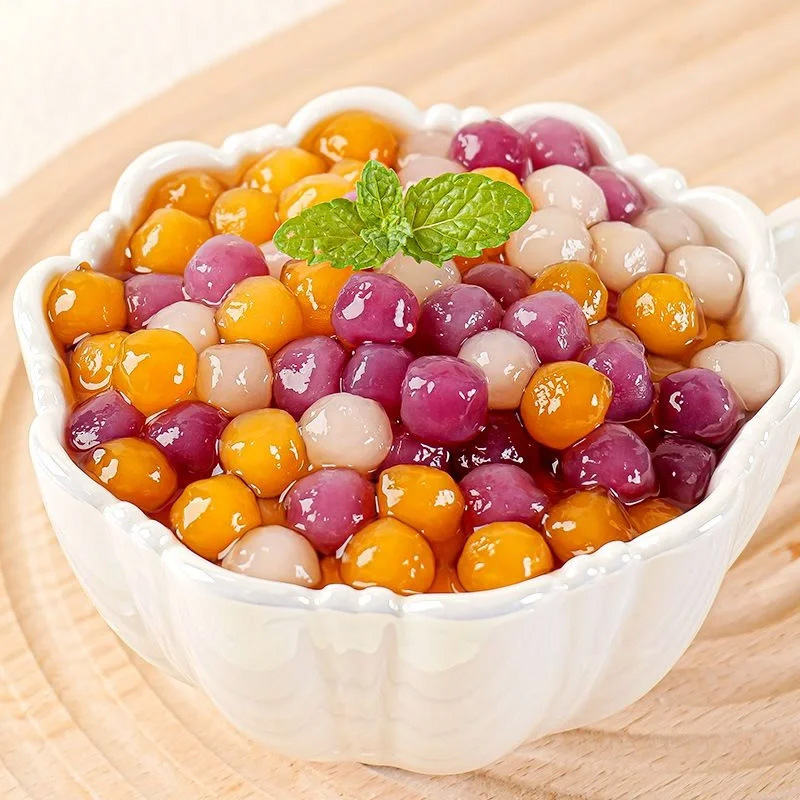 Room temperature three-color small taro round commercial taro round milk tea shop special dessert baking small soup dumplings stall