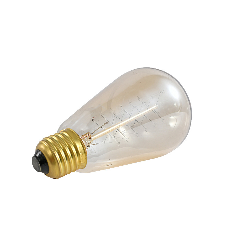 [St64 Nipple-Wire Wrapped] Edison Retro Dimmable Bulb Restaurant Bar Decoration St64 Internet Celebrity Bulb