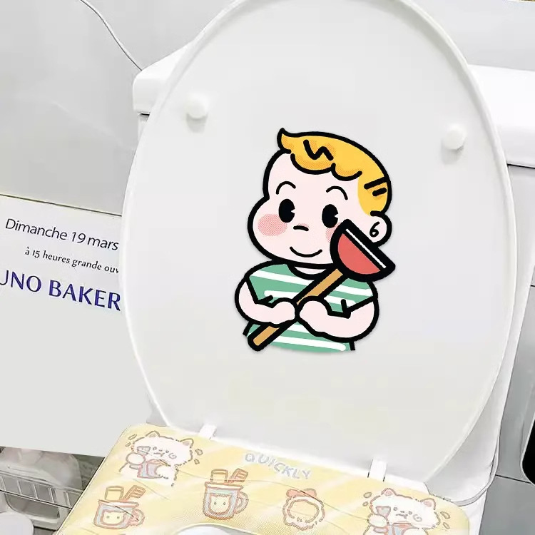 Cartoon self-adhesive toilet stickers deodorant fragrance cute toilet toilet odor aromatherapy stickers decorative fragrance