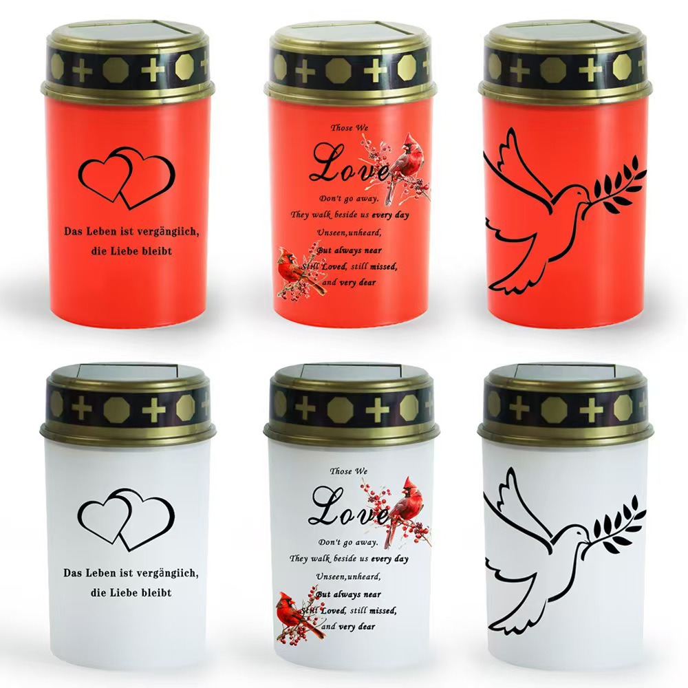 Outdoor Waterproof Solar Tomb Light LED Electronic Induction Candle Light Tomb Lights