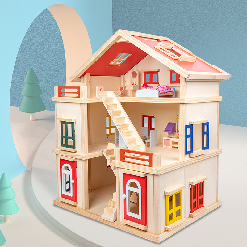 Children's Toy House Diy Cottage Girl's Gift Three-layer Playhouse Princess Villa Disassembly Doll House Toy