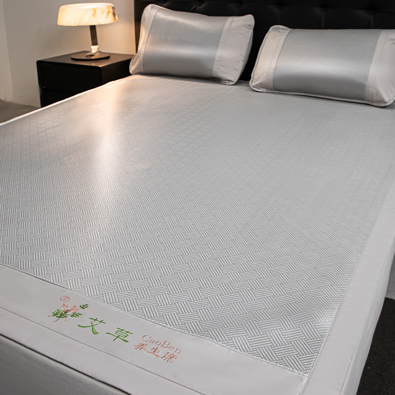 25-Year-Old Mugwort Ice-Feel Summer Dormitory Foldableable Machine Washable Soft Mat Single Dormitory Mat Set