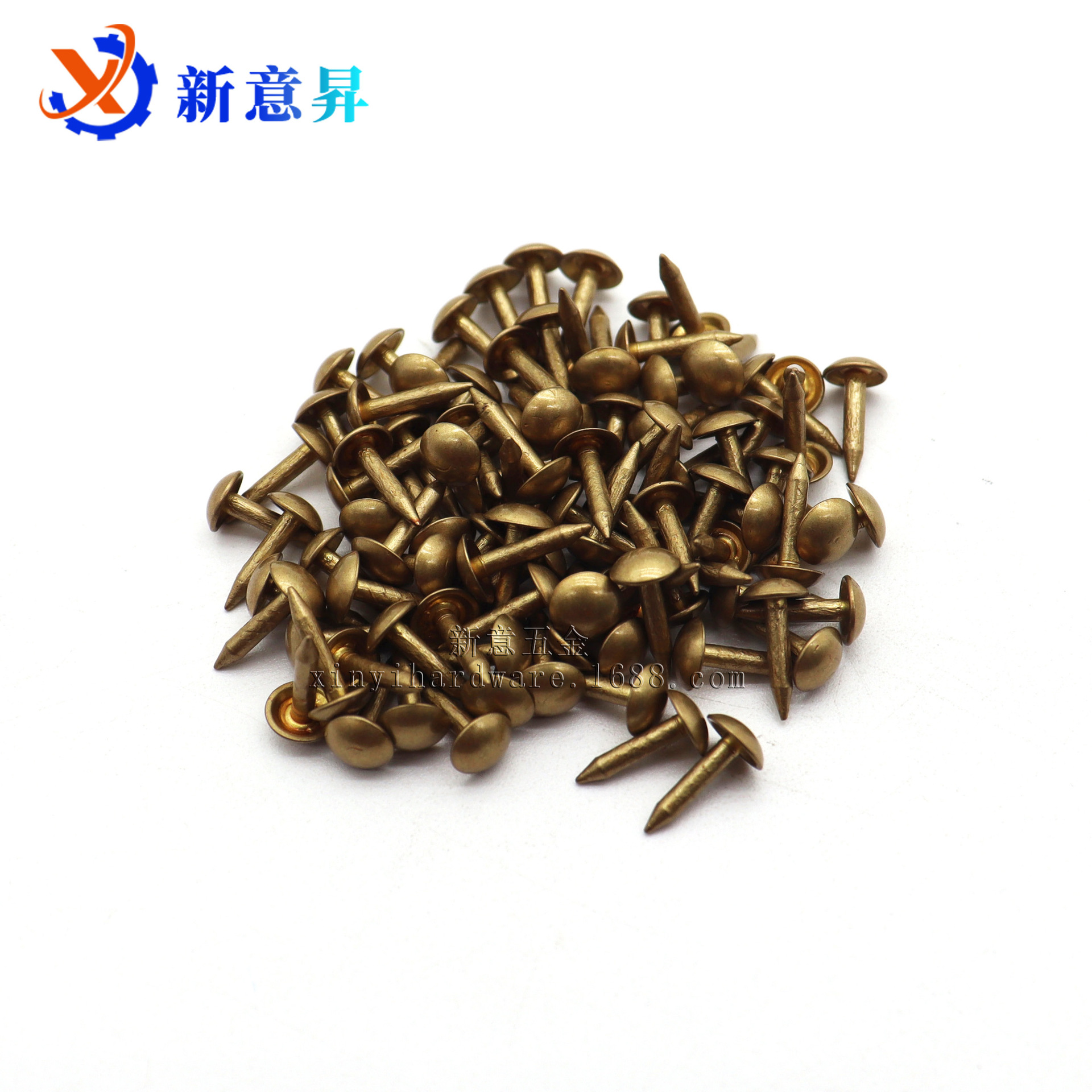 5mm Antique Copper Nails with Round Heads, Gold Drum Nails, Mini Box Decorative Small Nails, Thumbtacks, Sofa Foam Nails