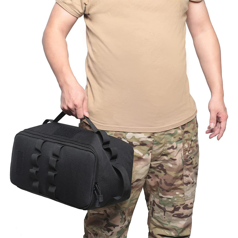 Outdoor Multifunctional Tactical Bag, Anti-Collision Picnic Bag, Ice Bag, Cassette Stove Cosmetics Bag, Picnic Camping Style Tactical Cosmetics Bag