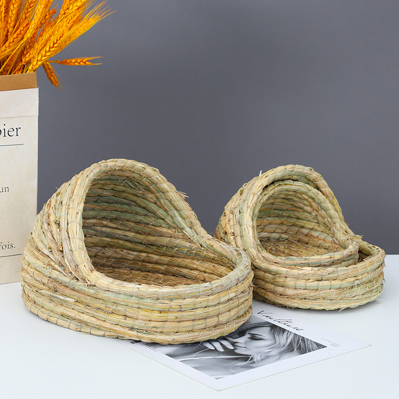 Rabbit Grass Nest, Guinea Pig, Rutin, Chicken Nest, Hedgehog and Rabbit Cage, Pet Straw Woven Shelter Nest, Guinea Pig House, Pigeon Nest Supplies