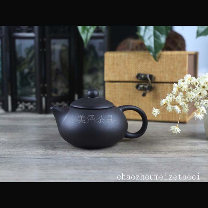 Chaozhou factory wholesale purple sand kung fu tea set 125ml Xi Shi pot supermarket store drainage affordable tea pot