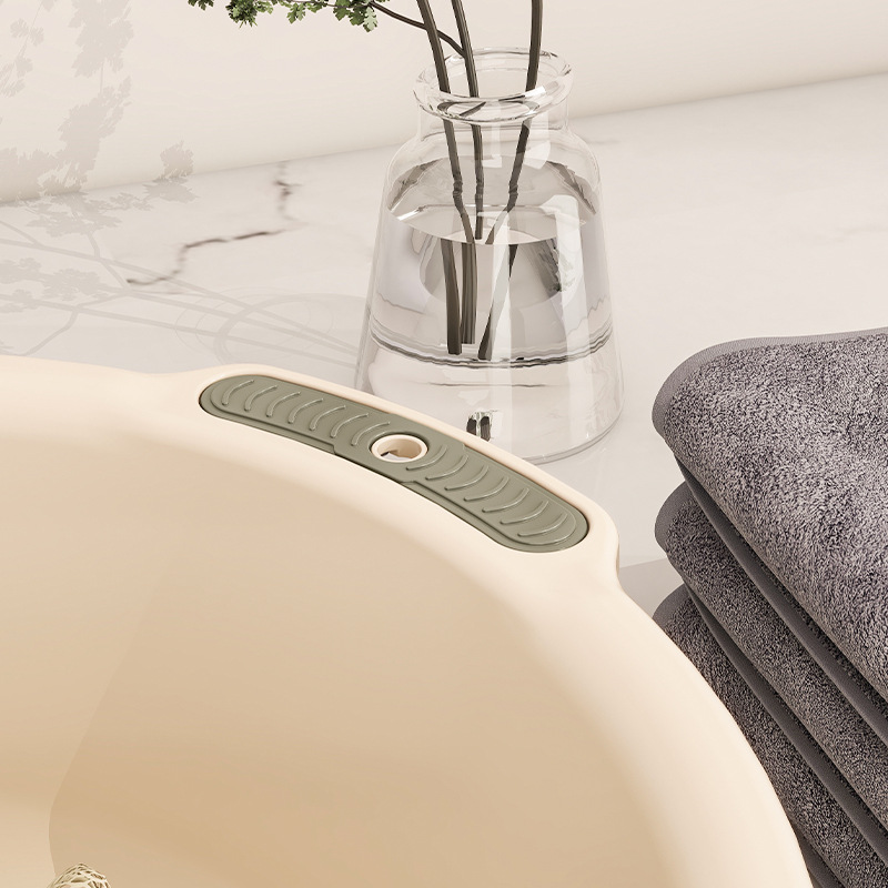 Plastic Household Washbasin Plastic Basin Laundry Foot Washing Basin Thickened Student Dormitory Two-ear Wall-mounted Washbasin