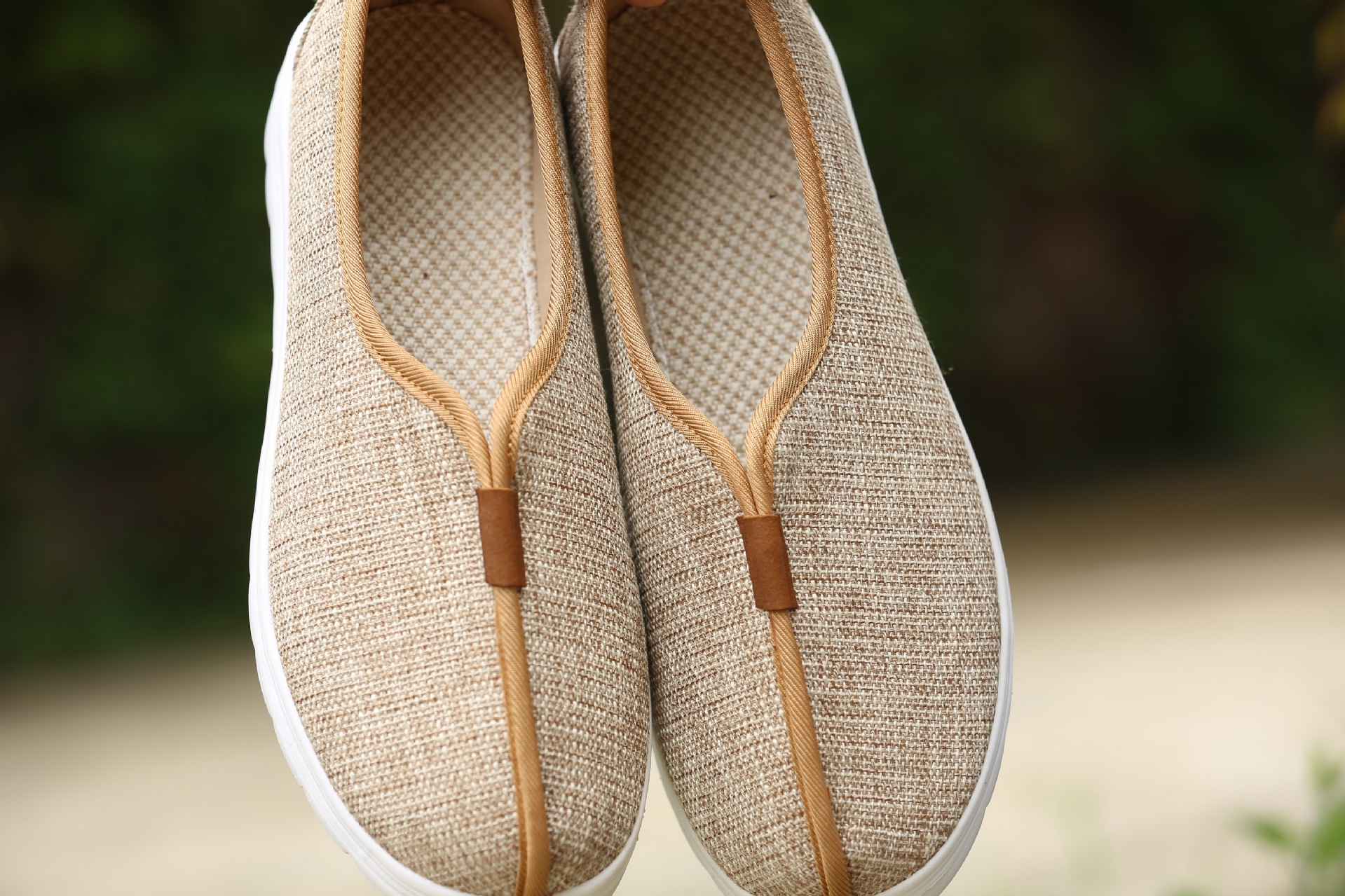 Hongren linen cloth monk shoes non-phase card dust monk meditation shoes men's and women's monk shoes lohan shoes spring and summer single shoes mesh surface