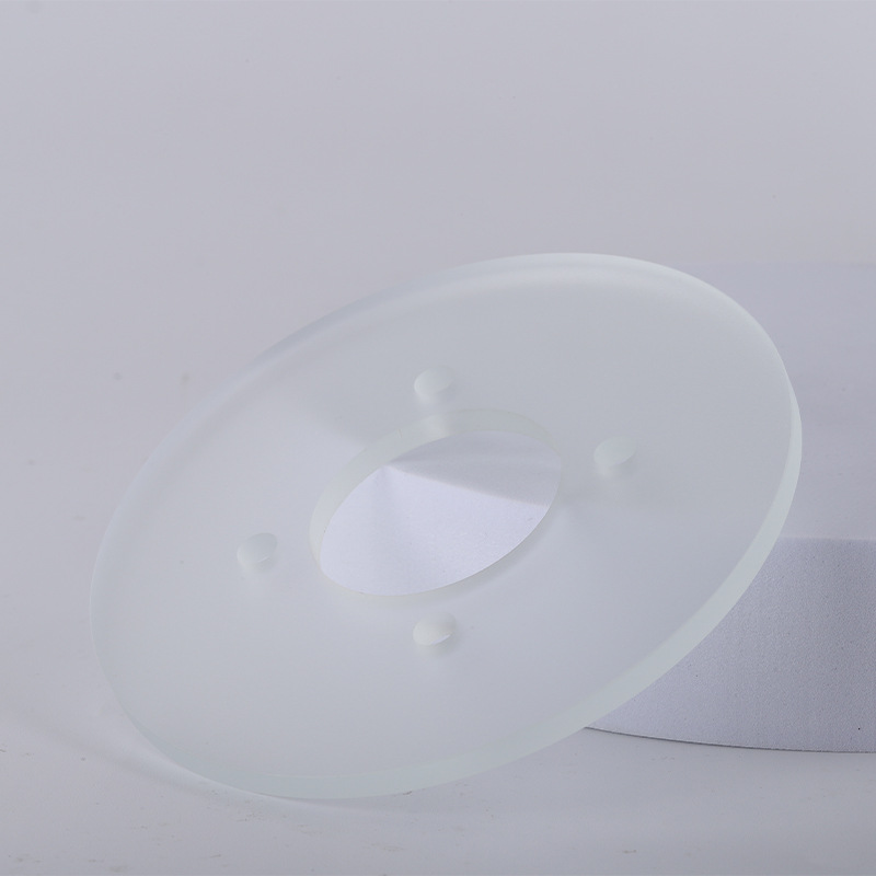 Customized 4mm Acid-Washed Frosted Glass Underwater Lamp Ultra-White Oil Sandblasting Glass Sandblasting Small Disc Acid-Washed Tempered Glass