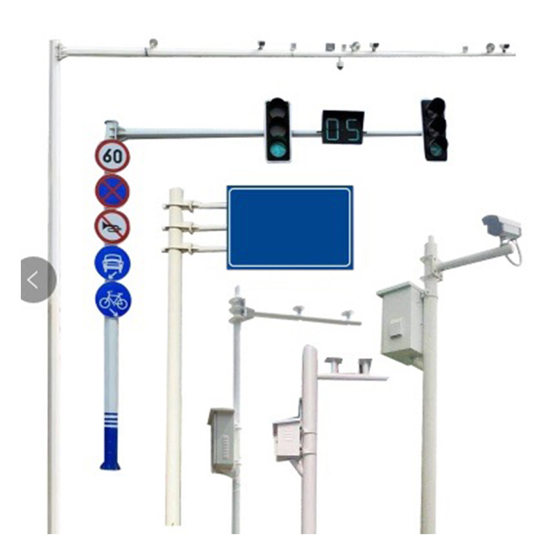 Octagonal Pole Monitoring Pole Hot-Dip Galvanized Pole Led Display Light Pole Signal Light Pole Community Security Monitoring Pole