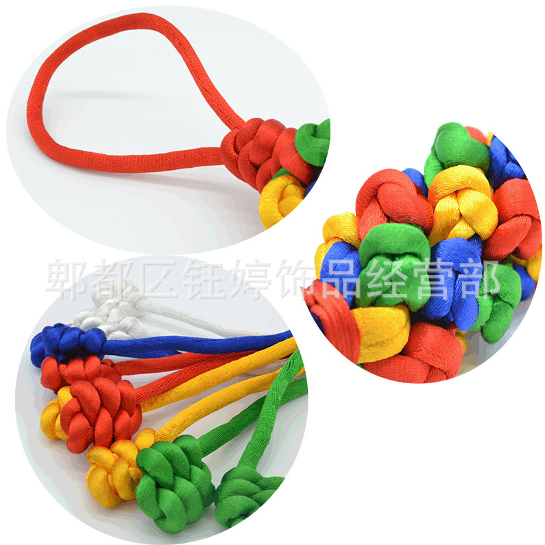 Diamond Knot Car Hanging Xizang Pure Hand-woven Chinese Knot Five-color Pineapple Knot Bag Hanging Jewelry Pendant Scenic Gift