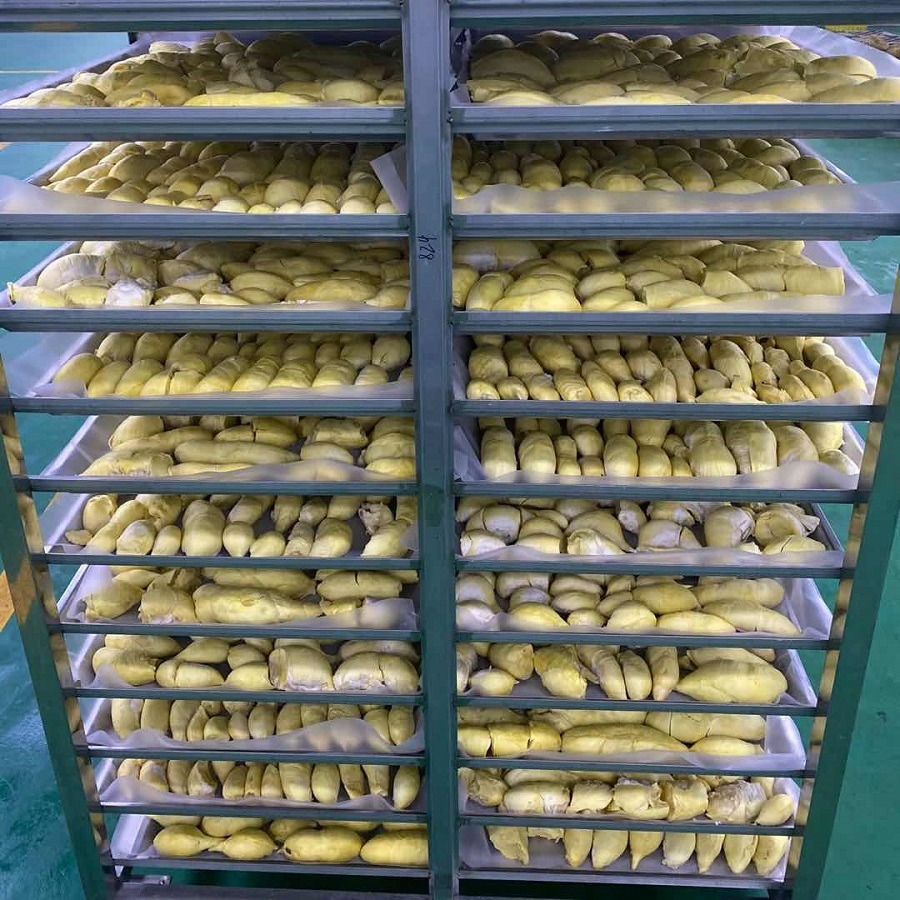 Thai Special Golden Pillow Durian Frozen Durian Pulp Cored a Fruit Commercial Durian Meat 1Kga Grade Raw Material