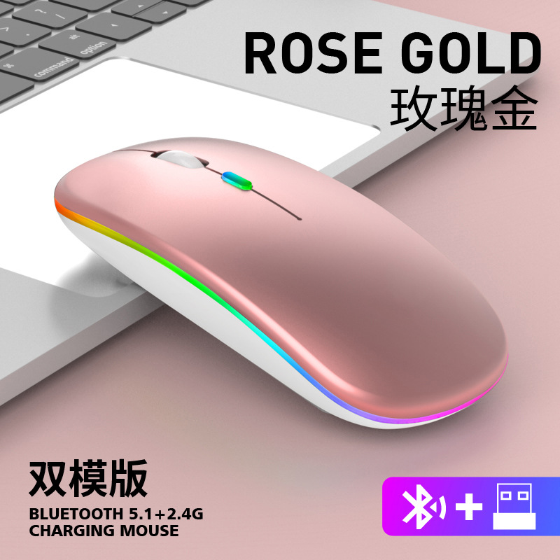 Wireless Mouse, Rechargeable, Bluetooth Dual-Mode, Suitable for Computers and Laptops, Compatible with Huawei and Lenovo, Ergonomic Tablet