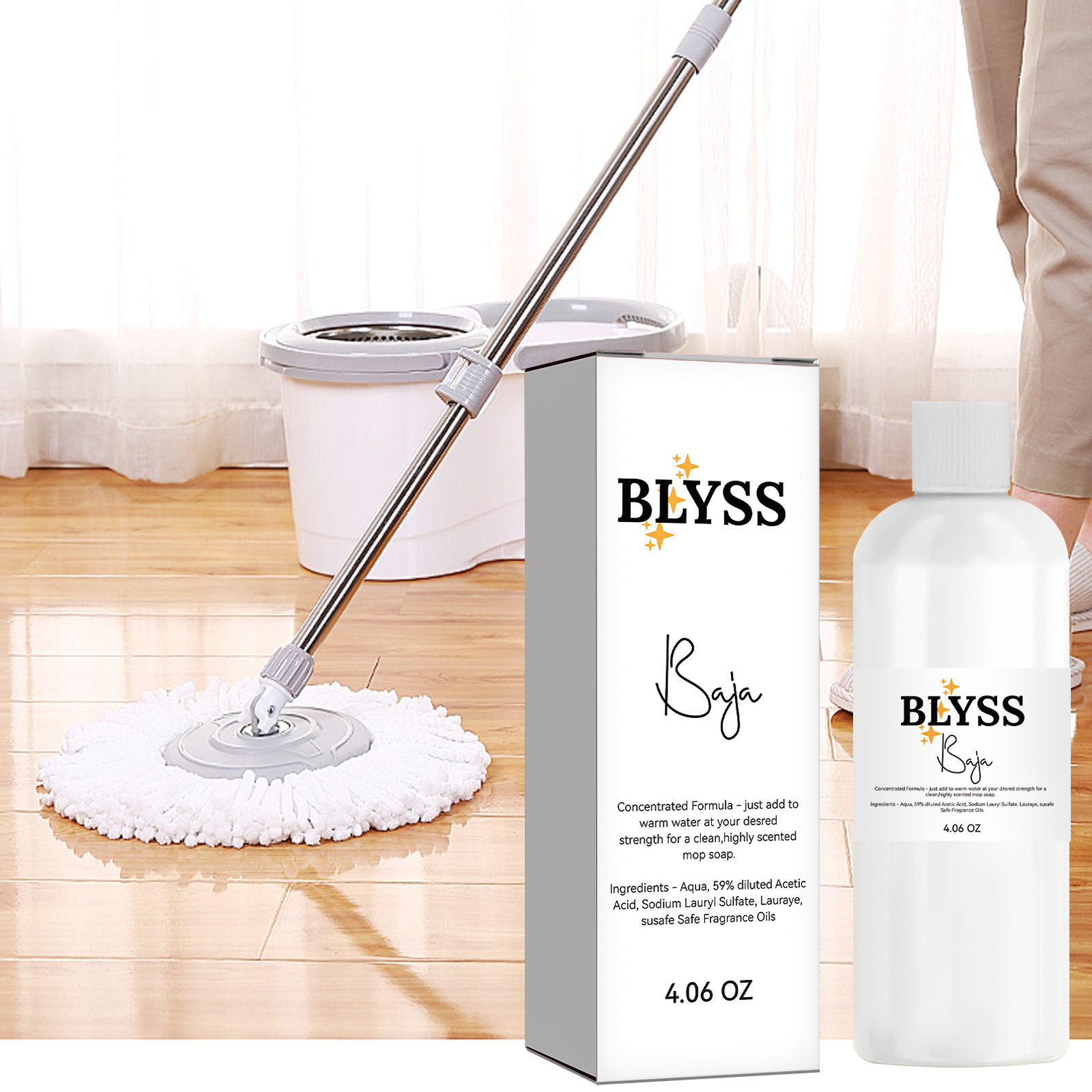 Cross-Border Floor Cleaner Dirt Cleaning Polishing Brightening Floor Tile Maintenance Powerful Cleaning Liquid 120ml