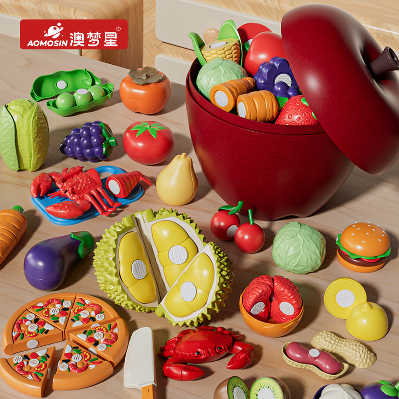 Aomengxing Big Durian Children's Fruit Cutting Toy Fruit and Vegetable Cutting Baby Can Chew Baby Montessori Early Education