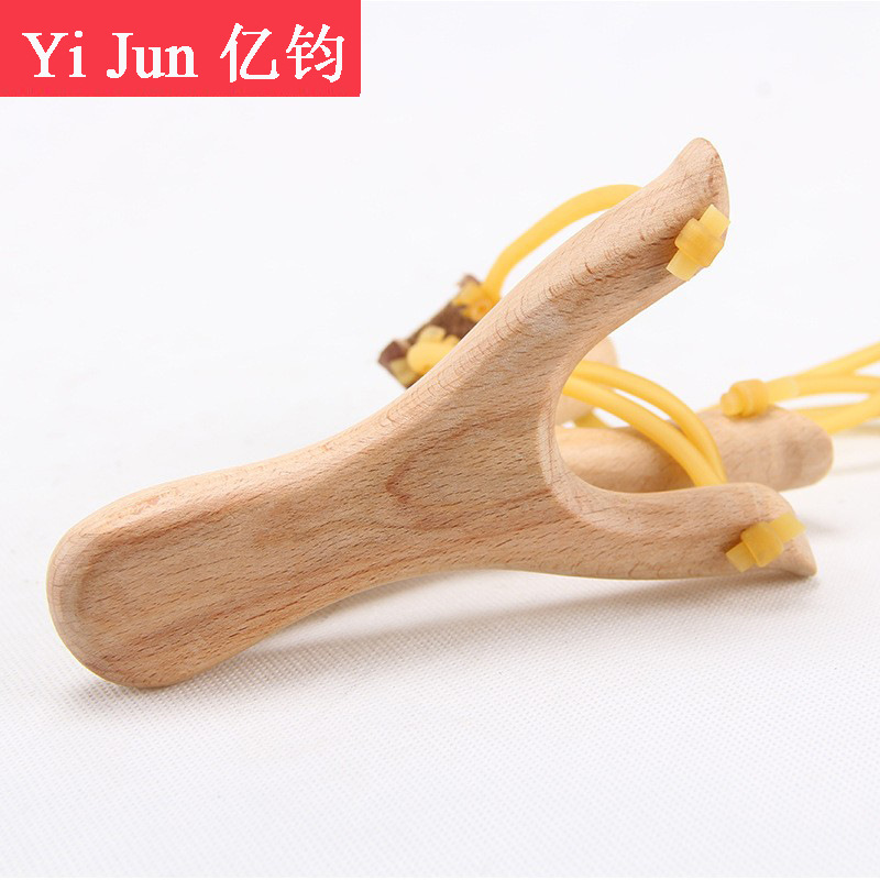Traditional Beech slingshot solid wood handmade wooden beech slingshot children's toy bullet worker Wood recurve slingshot