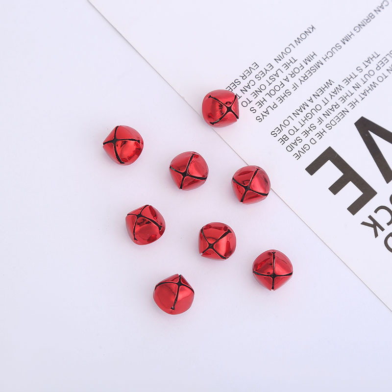 30mm factory direct perforated environmental protection metal cross bell vacuum plating color Christmas decoration wreath bell