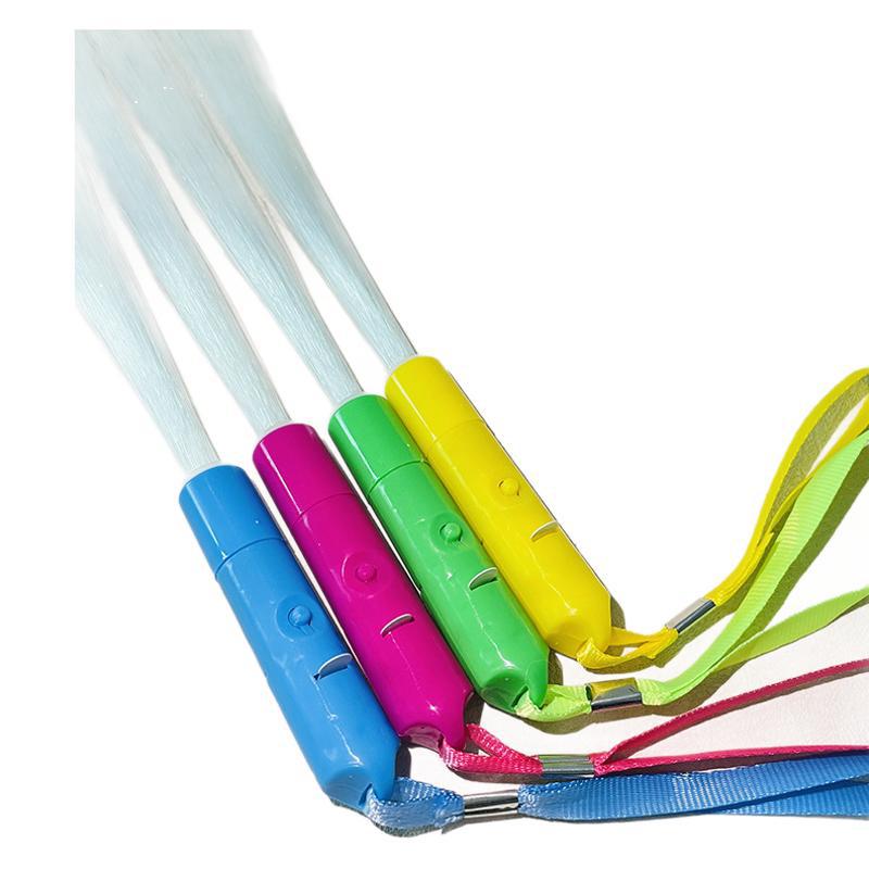 LED Colorful Luminous Optical Fiber Stick Three Function Flash Optical Fiber Stick Activity Party Concert cheer props