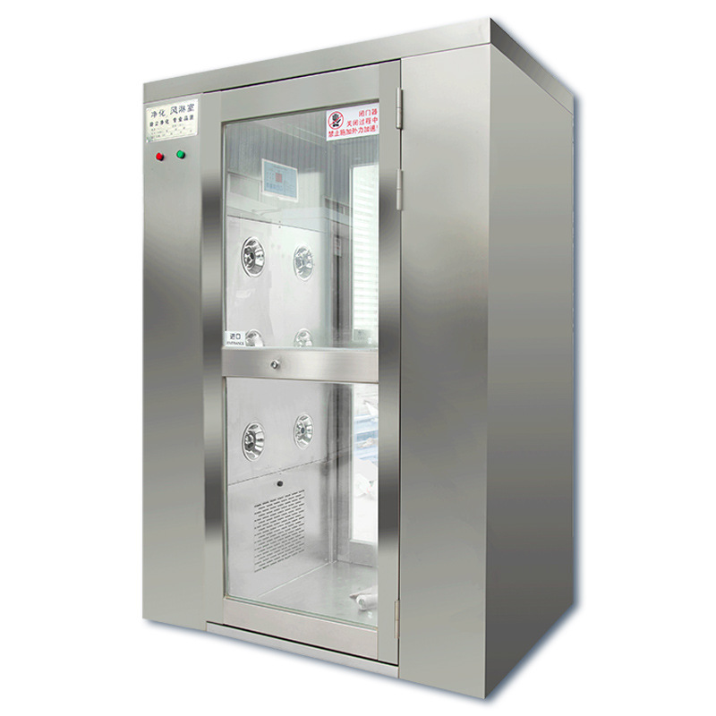 Jiangsu Wind Shower Room Manufacturer 304/201 Stainless Steel Air Shower Door for Food Workshop Single Automatic Air Shower Room