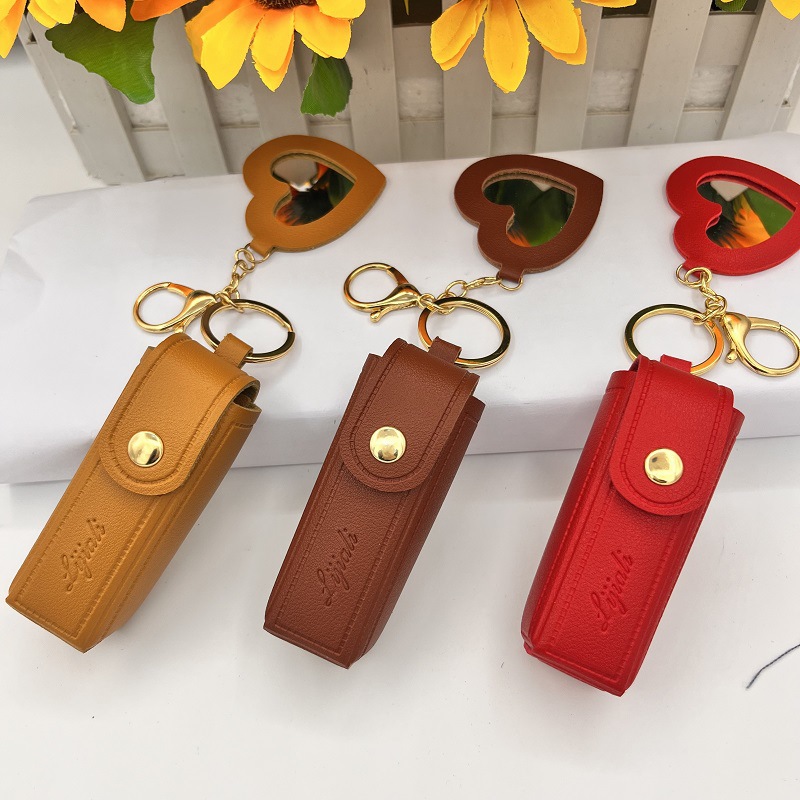 2025 New Style Mini Portable Keychain Pendant with Logo, Pu Leather Bag Pendant, Versatile and Casual
