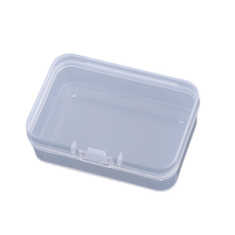 KH58 rectangular 6.5 storage box with drill new plastic box hairpin jewelry nail nail earrings flip desktop wholesale