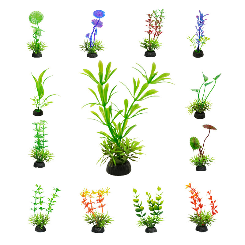Оптовая пластиковая симуляция водных растений для аквариума