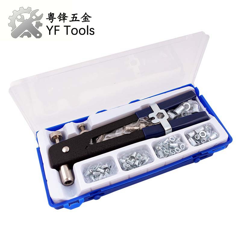 Cross-Border 86Pcs Manual Nut Gun Set 106Pcs Manual Ram Gun Factory Cap Gun Nut Gun Rivet