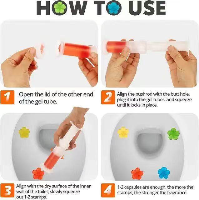 Toilet fragrance flower 12 toilet decontamination deodorant artifact gel aromatherapy toilet cleaner toilet spirit