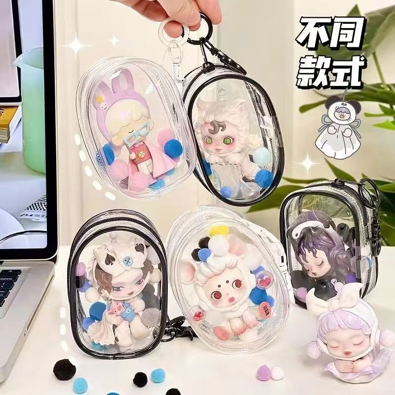 Data cable charger charging storage transparent winding portable portable go-out headset storage box mobile phone hook