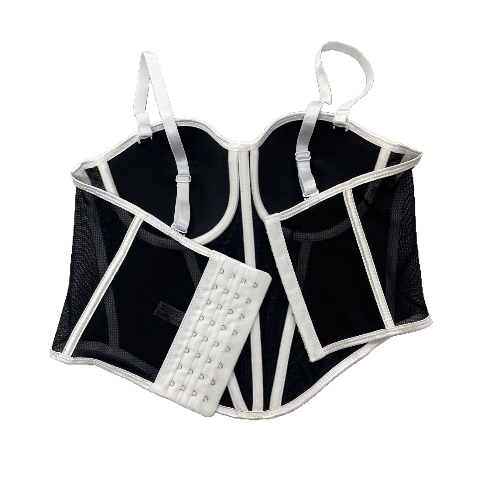 European and American Style Sexy Fishbone Bra, Mesh Color-Blocked Fishbone Shapewear, Summer Sexy Waist Shaping Slim Fit Bra